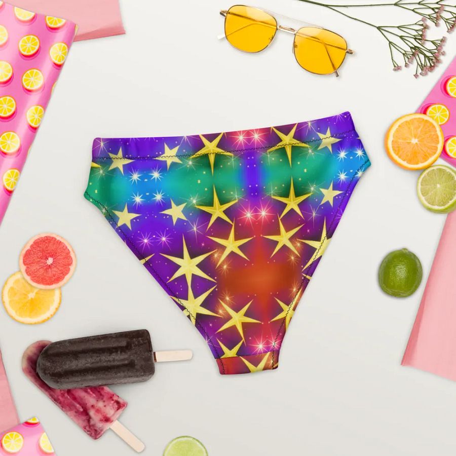 Shine Bright in Our Eco-Friendly Star Print String Bikini Top product image (8)