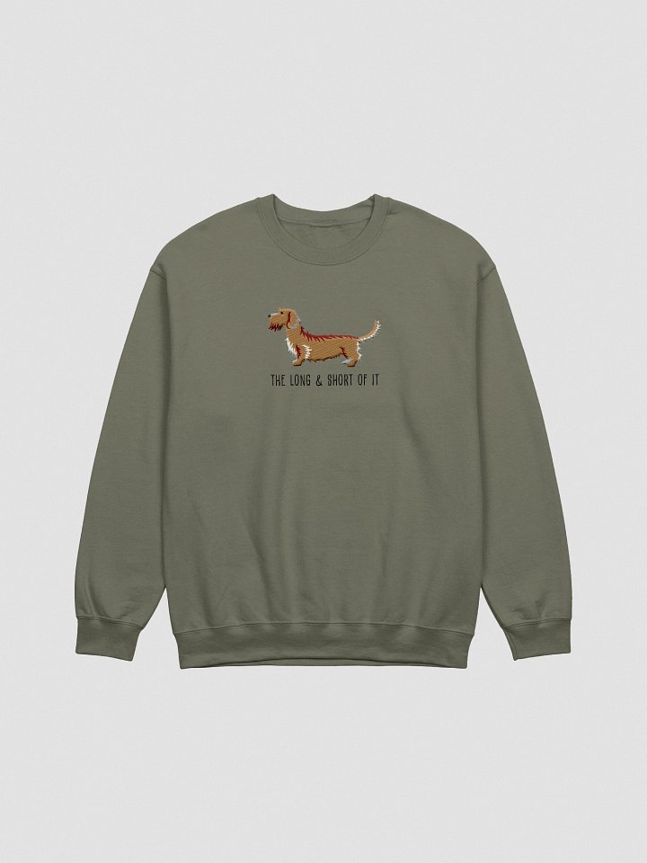 The Long & Short of It Sweatshirt (Embroidered) of a Wirehaired Dachshund(Tan) product image (5)