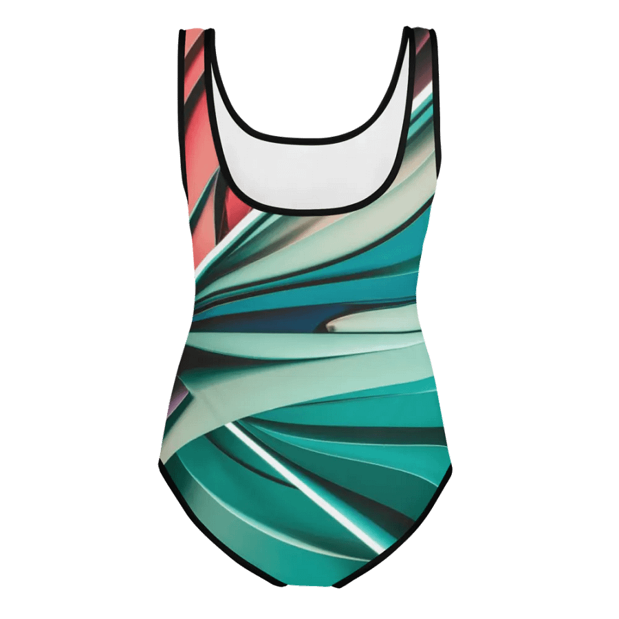 TDS Music Youth Abstract Swimsuit in Vibrant Colors (Sizes 8-20) product image (5)