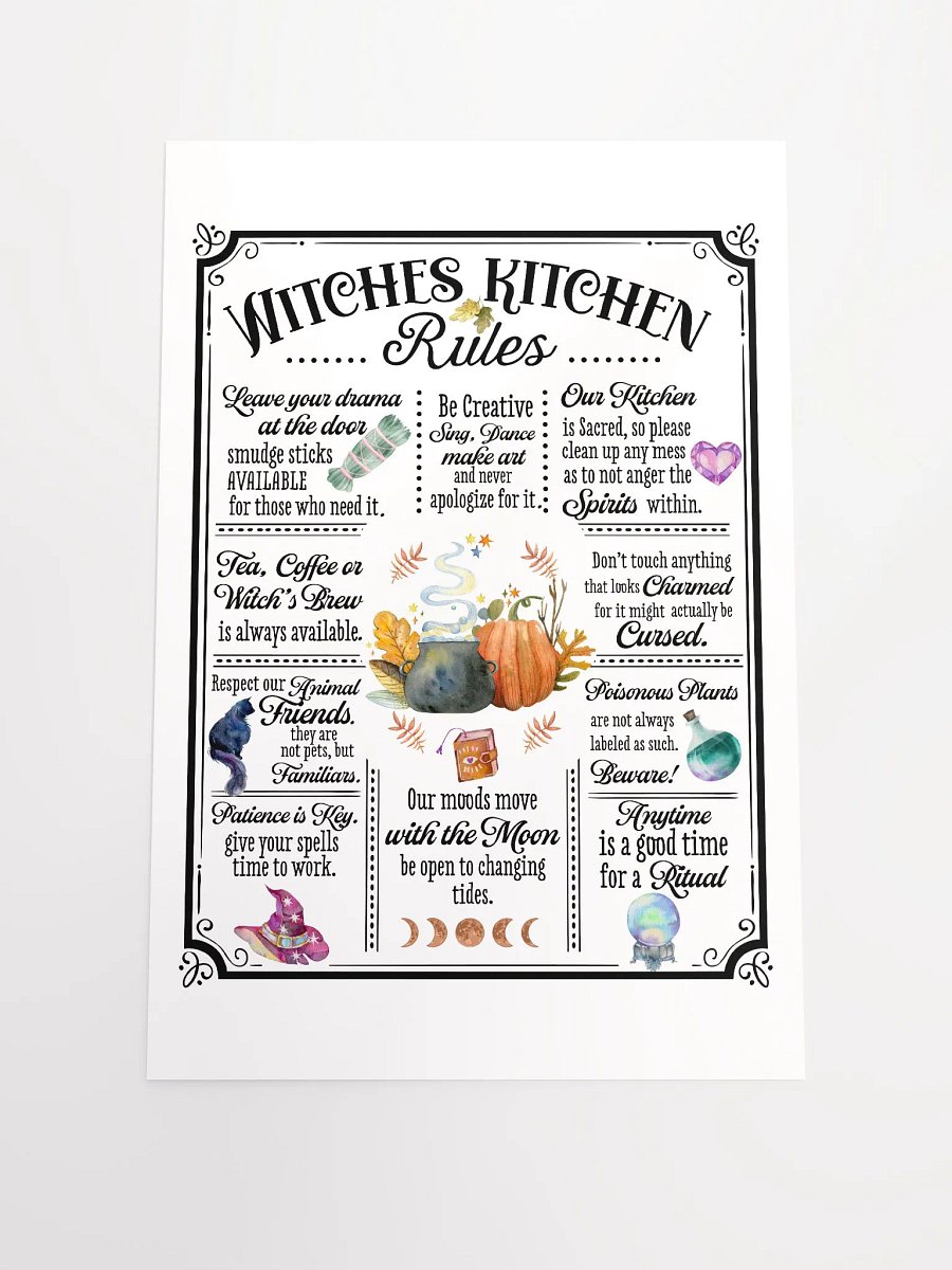 Witches Kitchen Rules POSTER - Witchy, Kitchen Witch, Magic Kitchen Gift product image (3)
