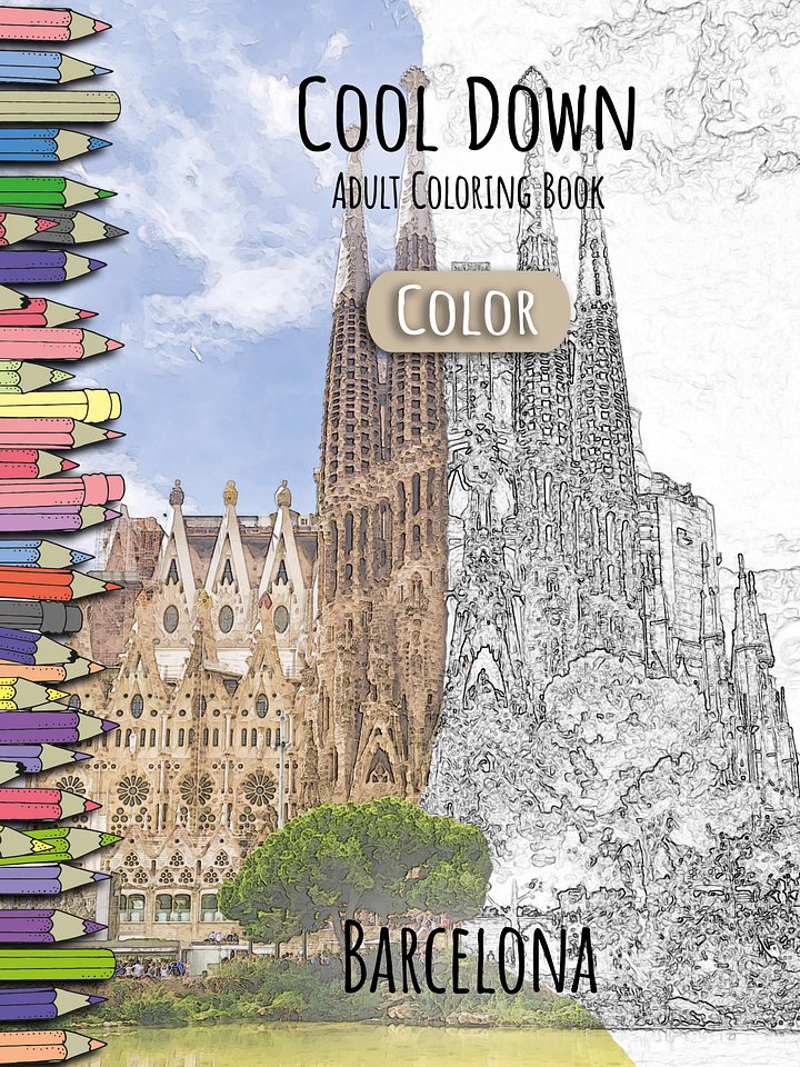Cool Down [Color] | Adult Coloring Book: Barcelona product image (1)