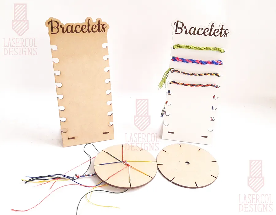 Bracelet Braiding Disc and Stand - Laser Cut Files product image (5)