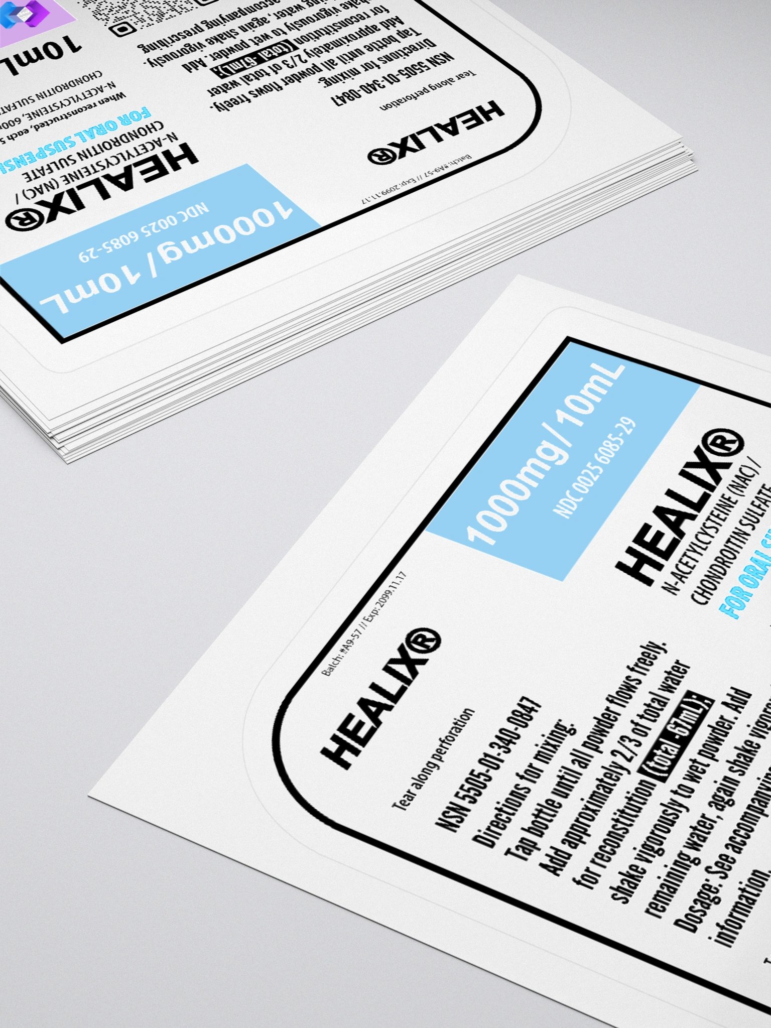 HEALIX® Suspension Label Sticker – 3"x3" product image (15)