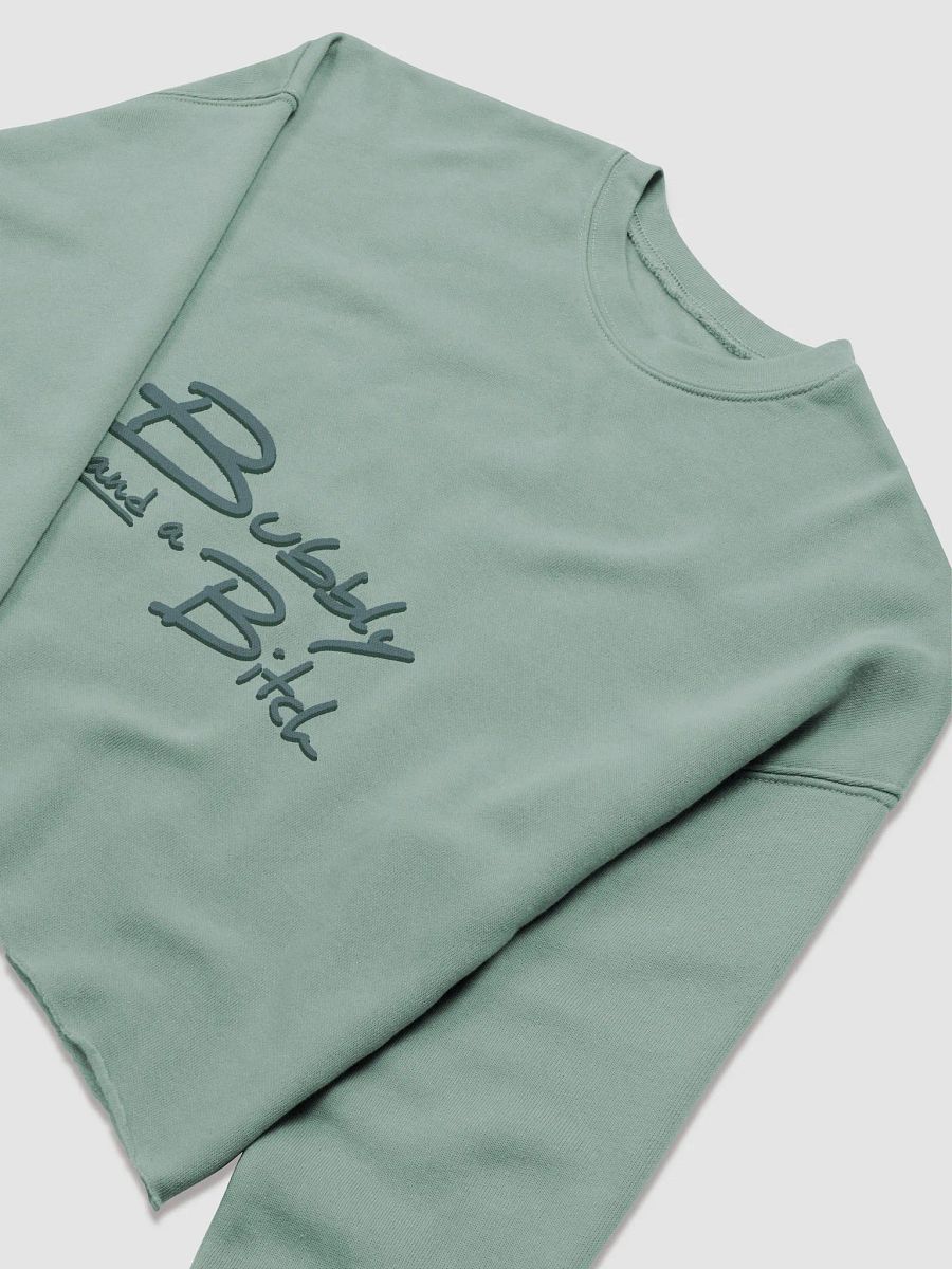 Bubbly and a B*tch (forest shadow design) women's fleece crop sweatshirt product image (13)