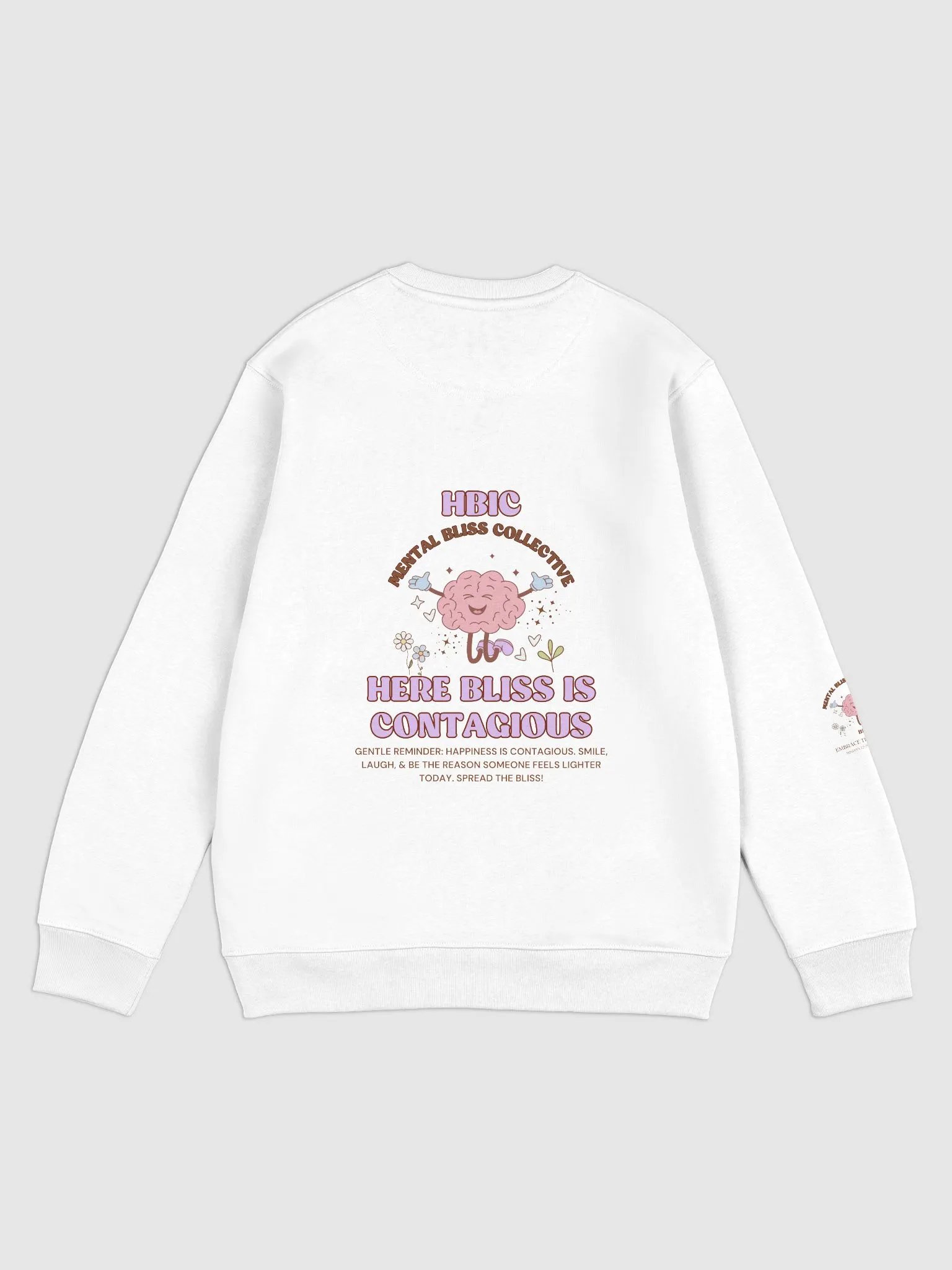 HBIC - Here Bliss Is Contagious Unisex Hoodie Organic Cotton Sweatshirt – Spread Happiness and Positivity product image (2)
