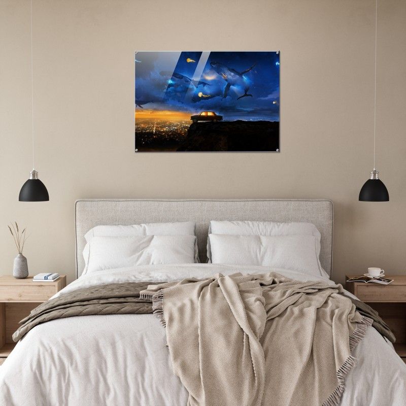 BLUE WHALES GLOSSY ACRYLIC PRINT product image (4)