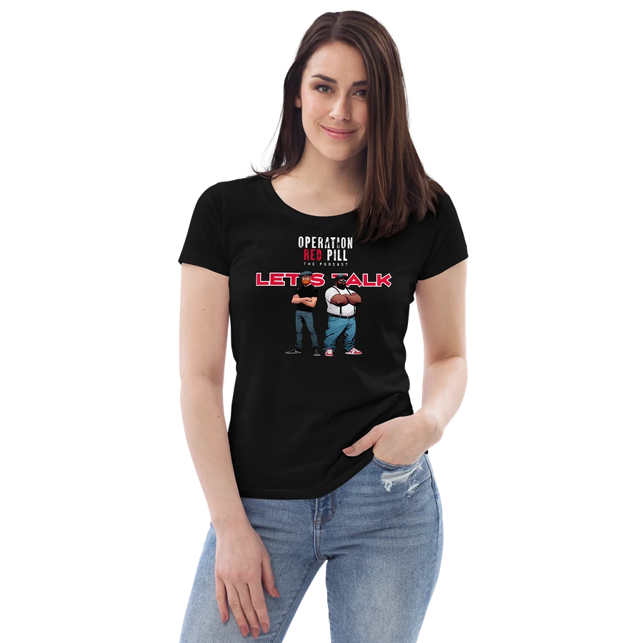 “Let’s Talk” Women’s Fitted T-shirt - The Drew Missen Collection product image (2)