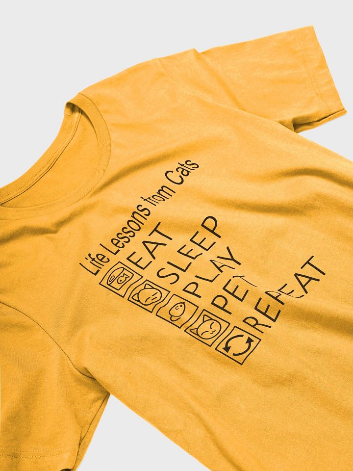 Life Lessons from Cats Unisex Tee, Black Print product image (2)
