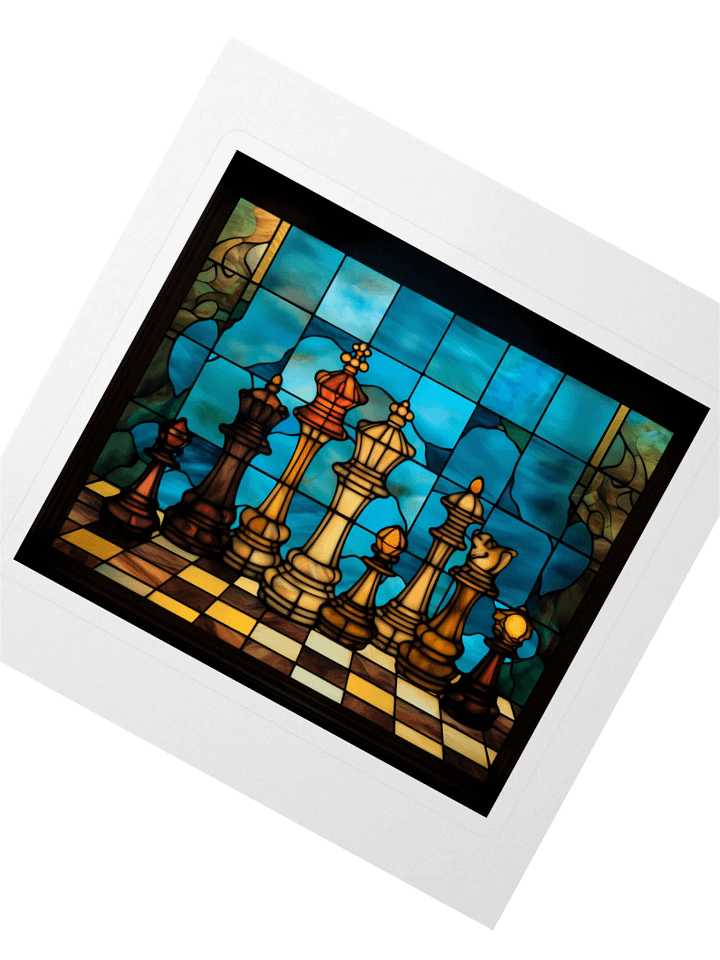 Royal Chess Stained Glass Kiss Cut Stickers product image (2)
