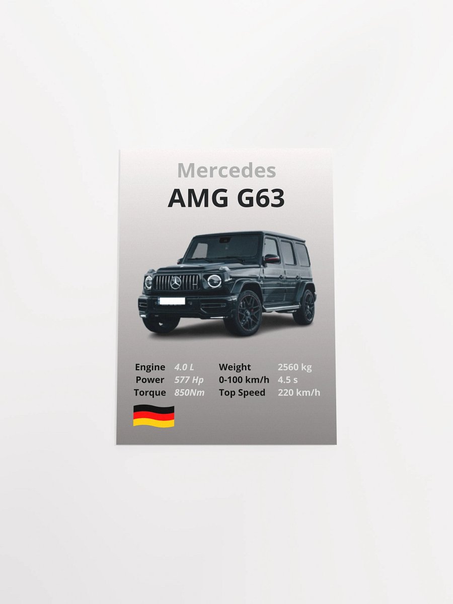 Mercedes-AMG G63 Wall Poster Without A Frame product image (4)