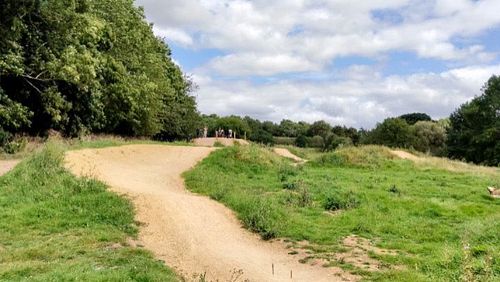 My nephew Dylan taking on some of the bike tracks at Newbold Comyn yesterday. Not sure I'd be brave enough to do some of them.