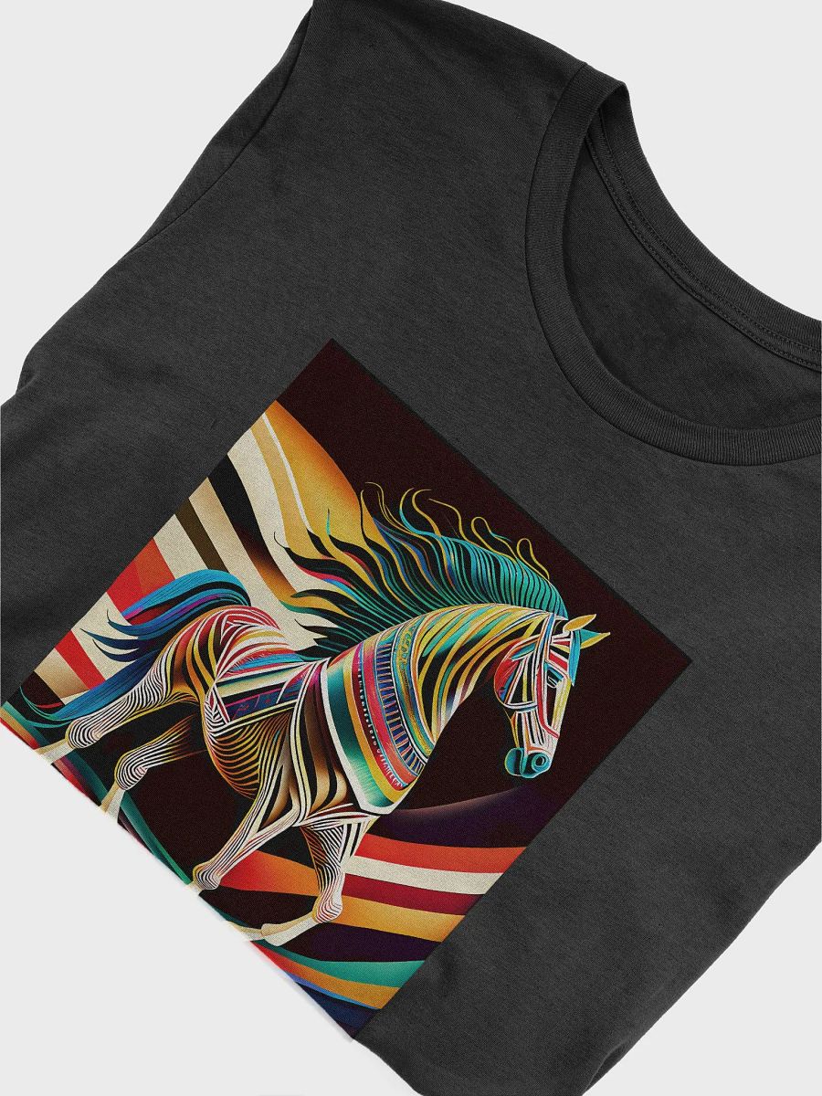Stylized horse illustration made of coloured ribbons product image (45)