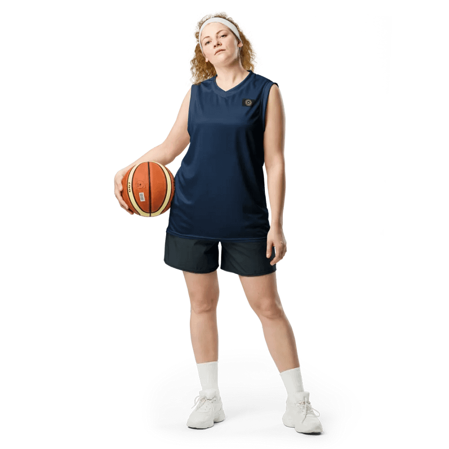 Intricate Circle Unisex Basketball Jersey_Navy product image (4)