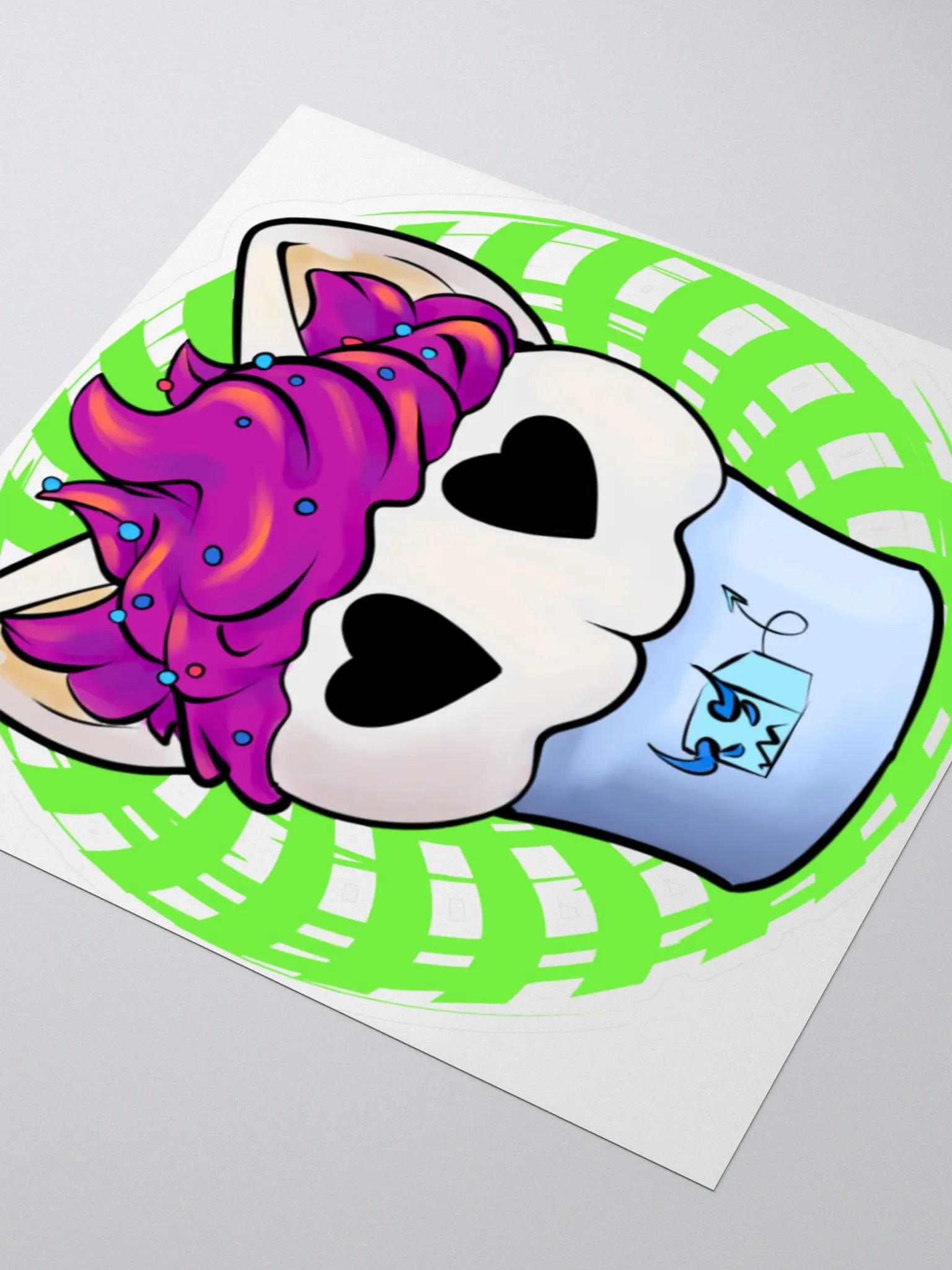 Punkcake (Green) Kiss-Cut Sticker product image (3)