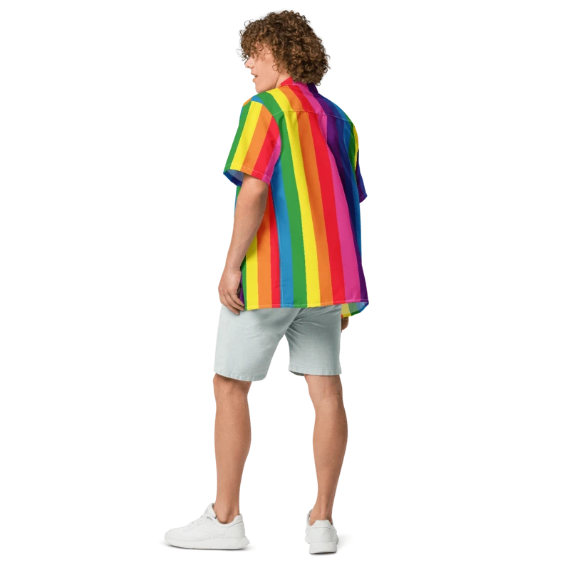 1978 Rainbow Pride Flag = 8-Color - All-Over Print Hawaiian Shirt product image (6)