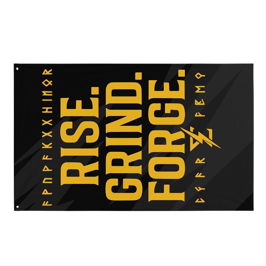 Rise Grind Forge Flag – Motivational Wall Bannerer for Gym, Workout & Home Office product image (1)