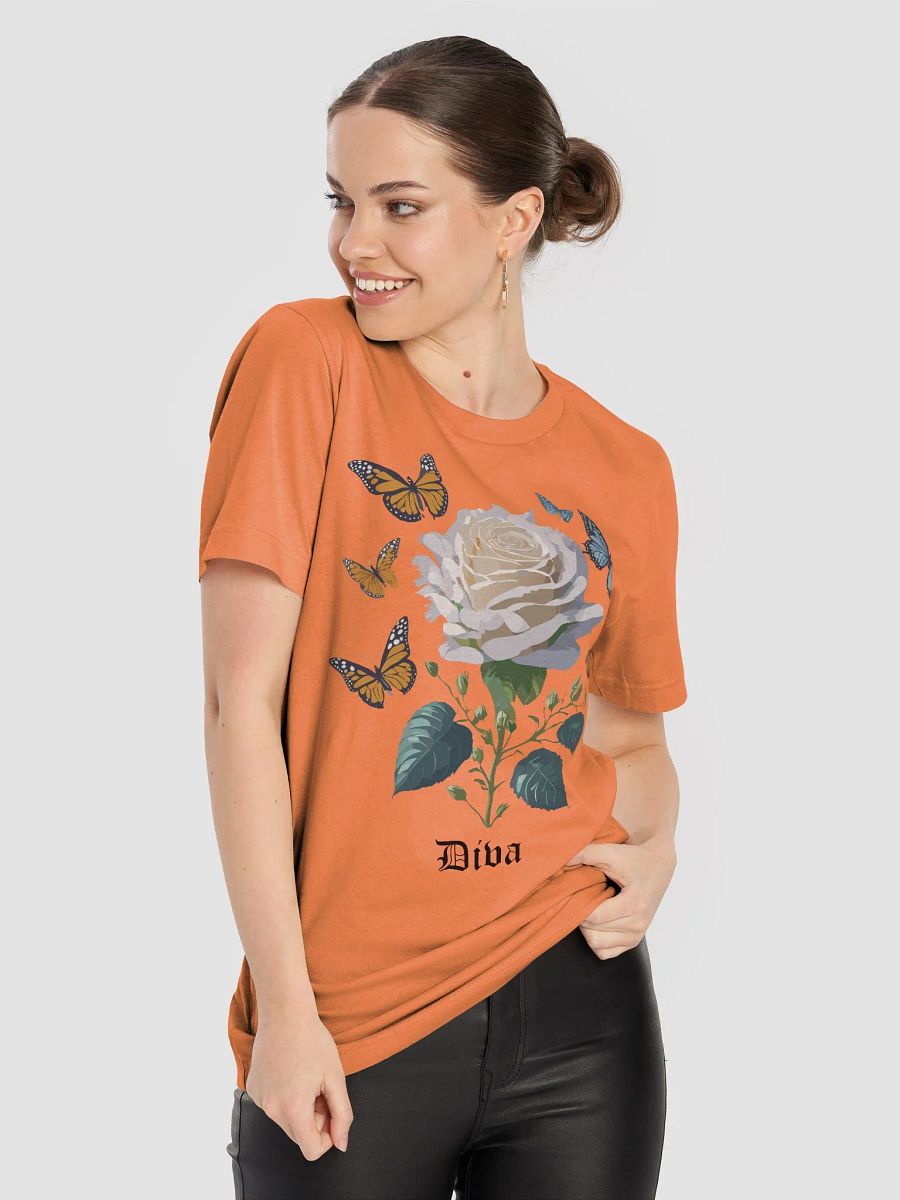 Butterfly White Rose Diva T-Shirt product image (87)