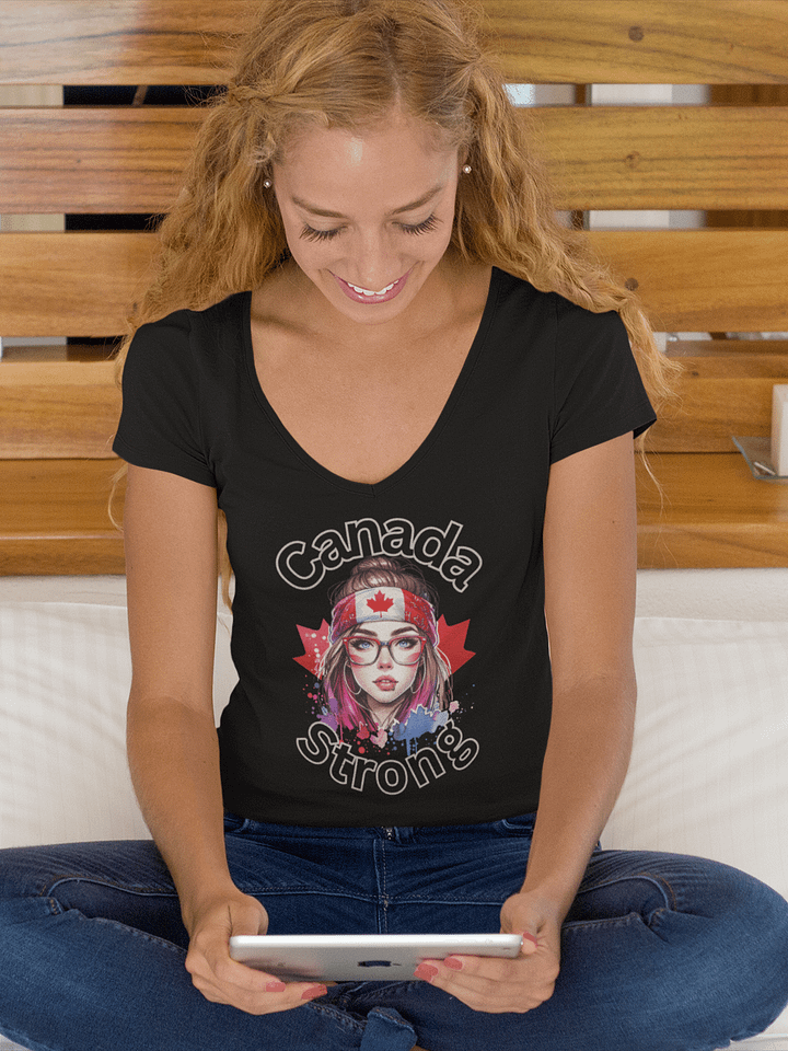 Canada Strong Women's V-Neck T-Shirt product image (1)