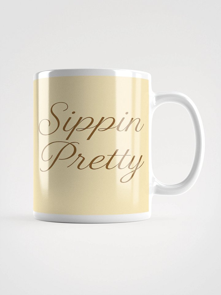 Sippin Pretty Yellow White Glossy Mug product image (1)