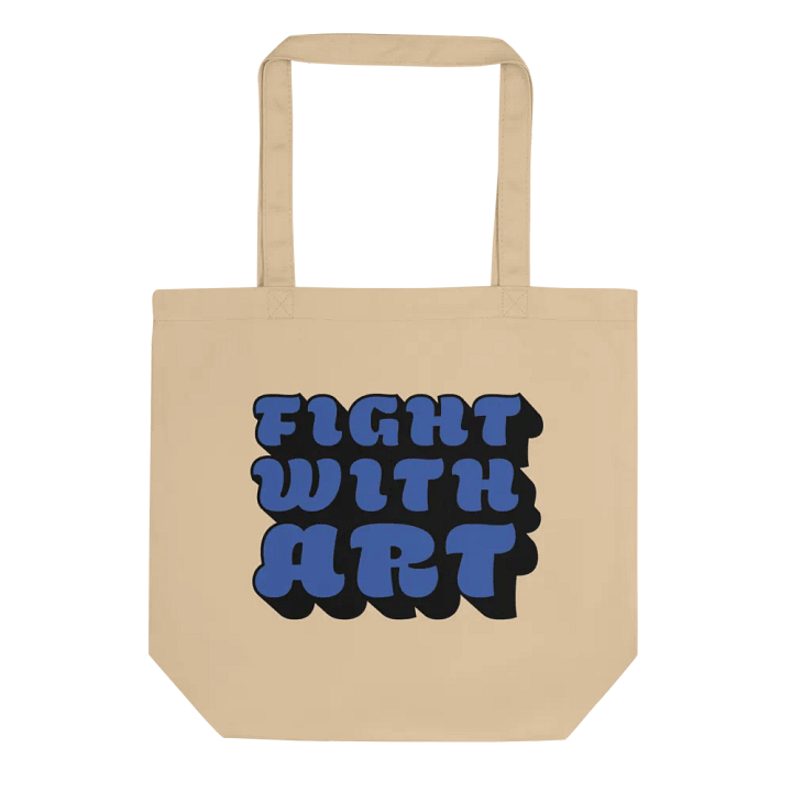 Fight With Art Tote Bag - Blue Lettering product image (1)