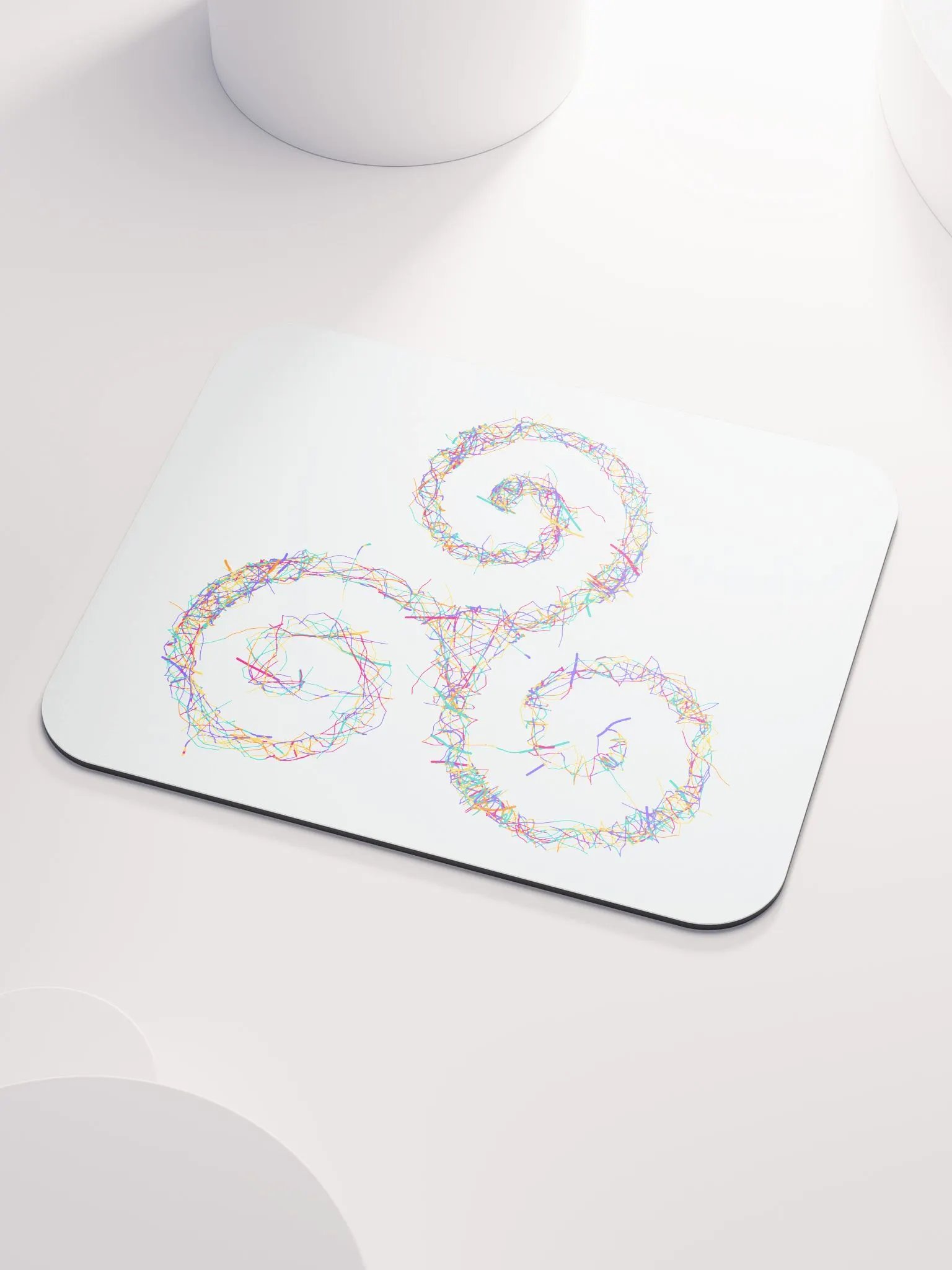 Neon Spirals Mouse Pad product image (3)