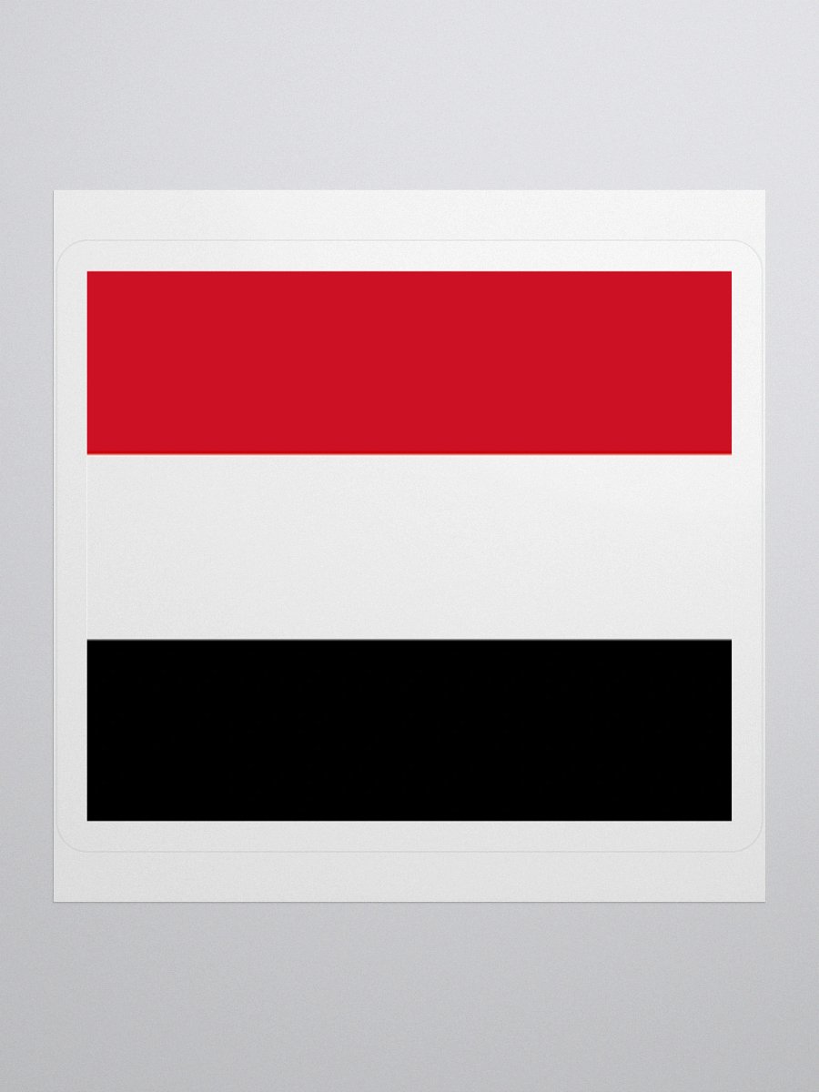 Yemen Flag Sticker | Star and Triangle Design | Durable Vinyl | 3 Sizes product image (2)