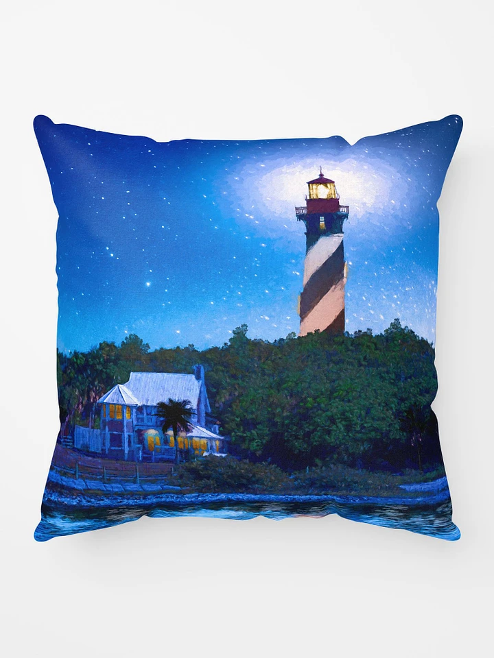 St. Augustine Lighthouse – Florida Starry Night Throw Pillow product image (1)