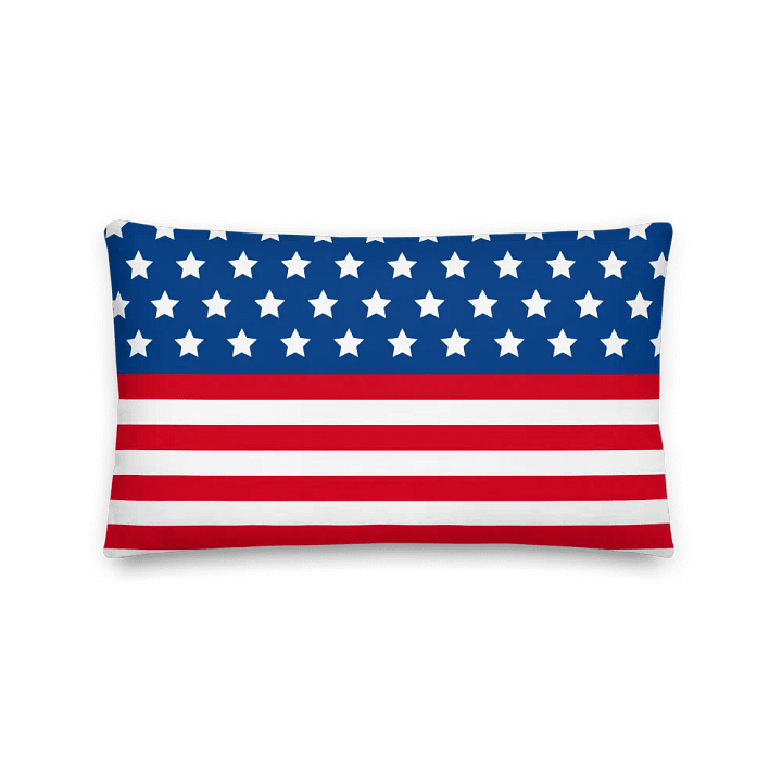 American Flag Decorative Pillow - 18x18 Polyester product image (2)