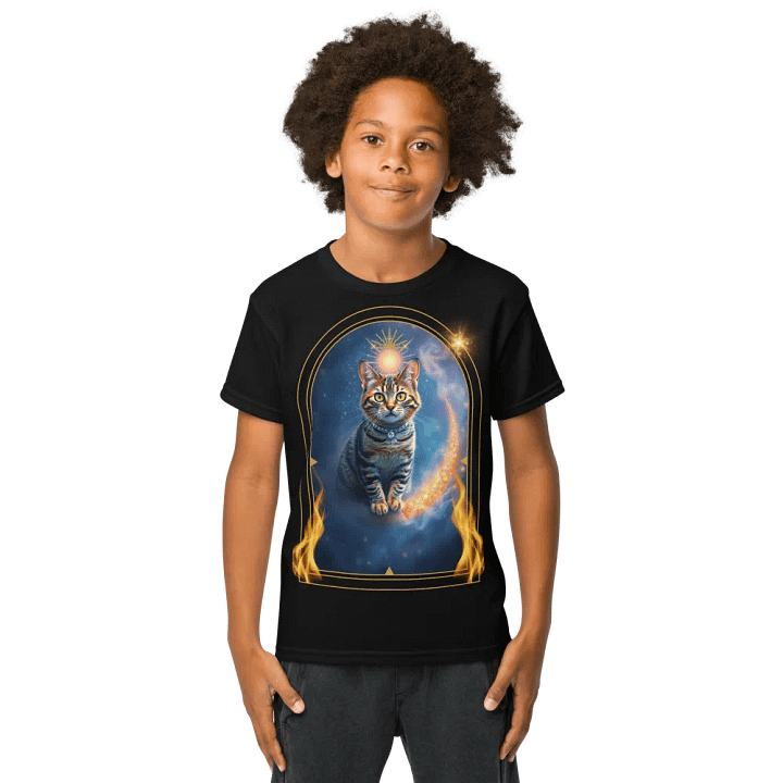 Cosmic Cat Youth Sports Tee product image (5)