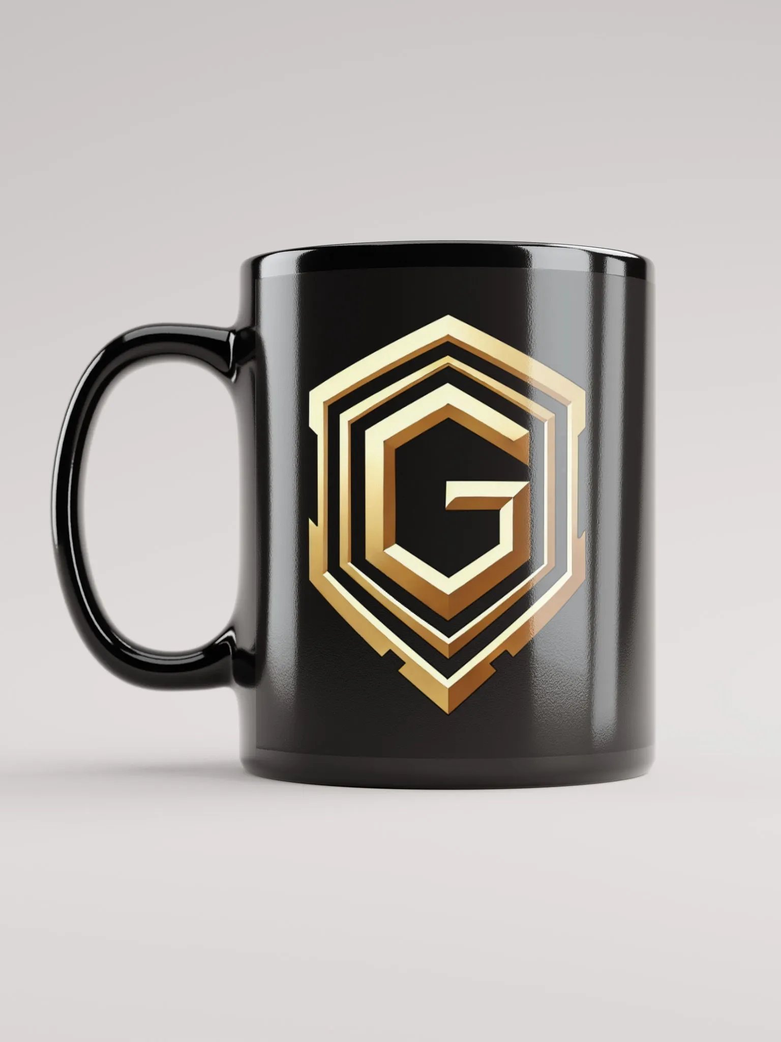 Goldovator Schwarze Glossy Tasse (Beidseitig bedruckt) product image (11)