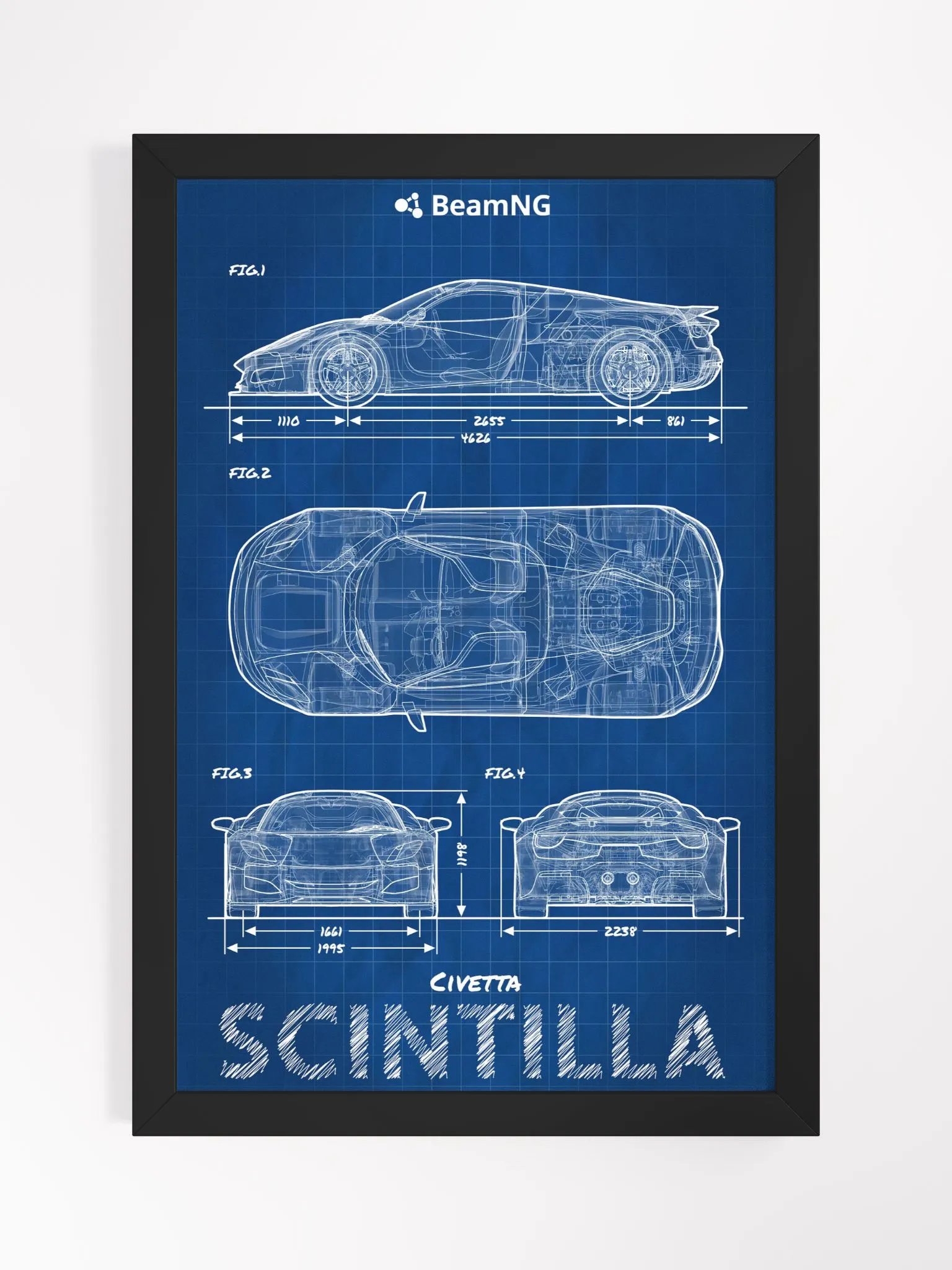 Framed Poster: Civetta Scintilla Blueprint product image (1)