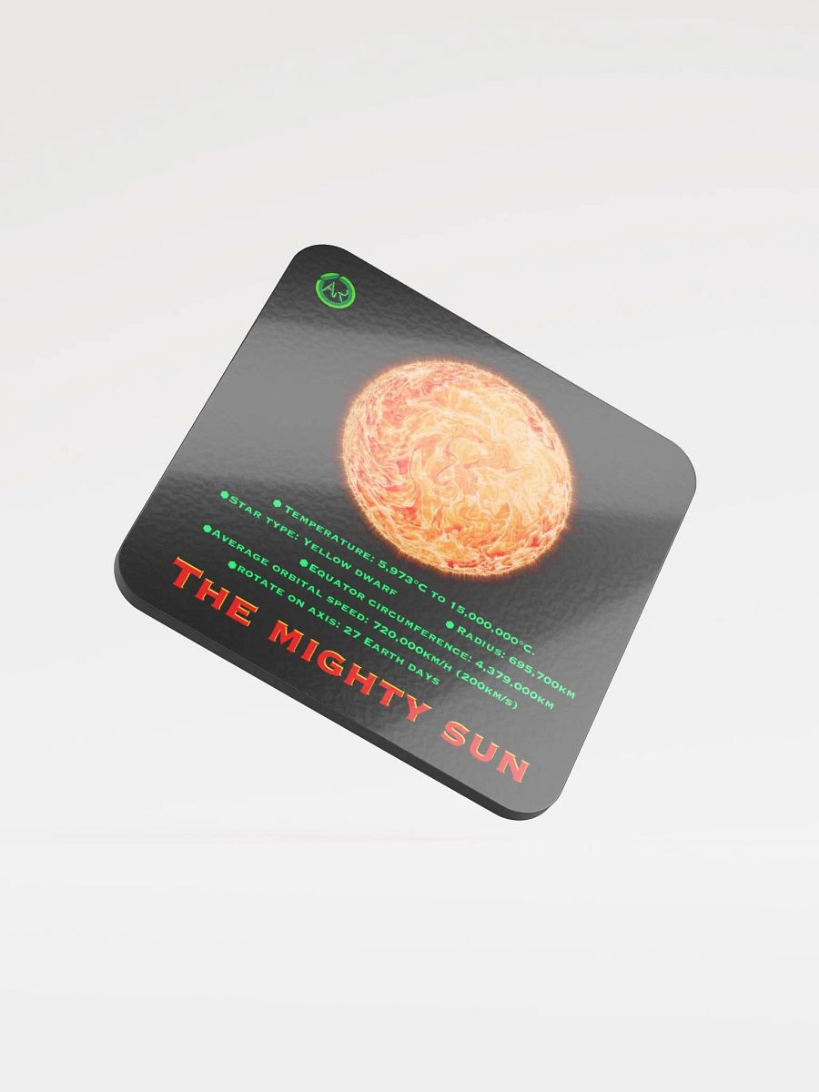 The Mighty Sun Collection - Glossed Cork Coaster product image (2)