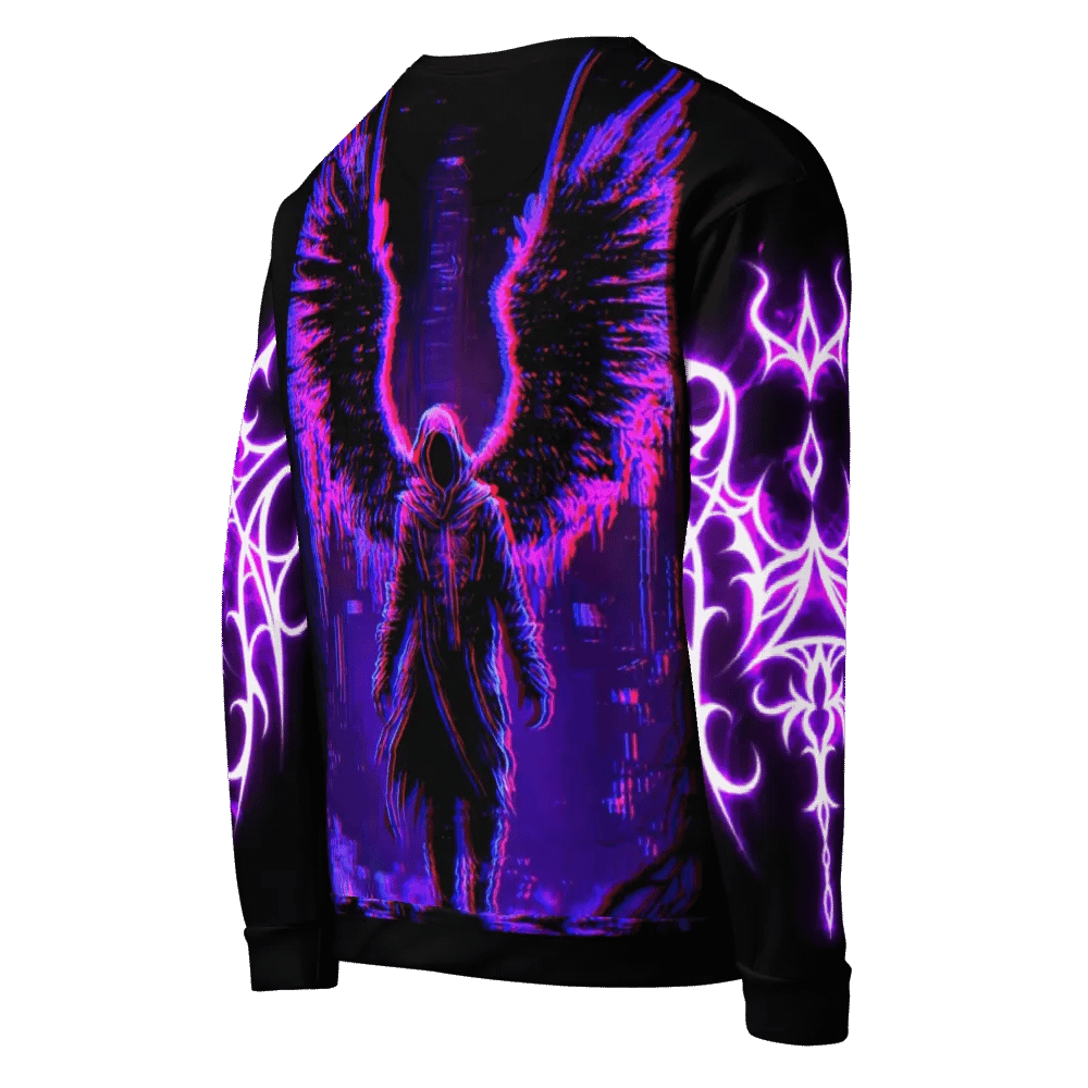 Celestial Wings Gothic Cross Sweatshirt product image (9)