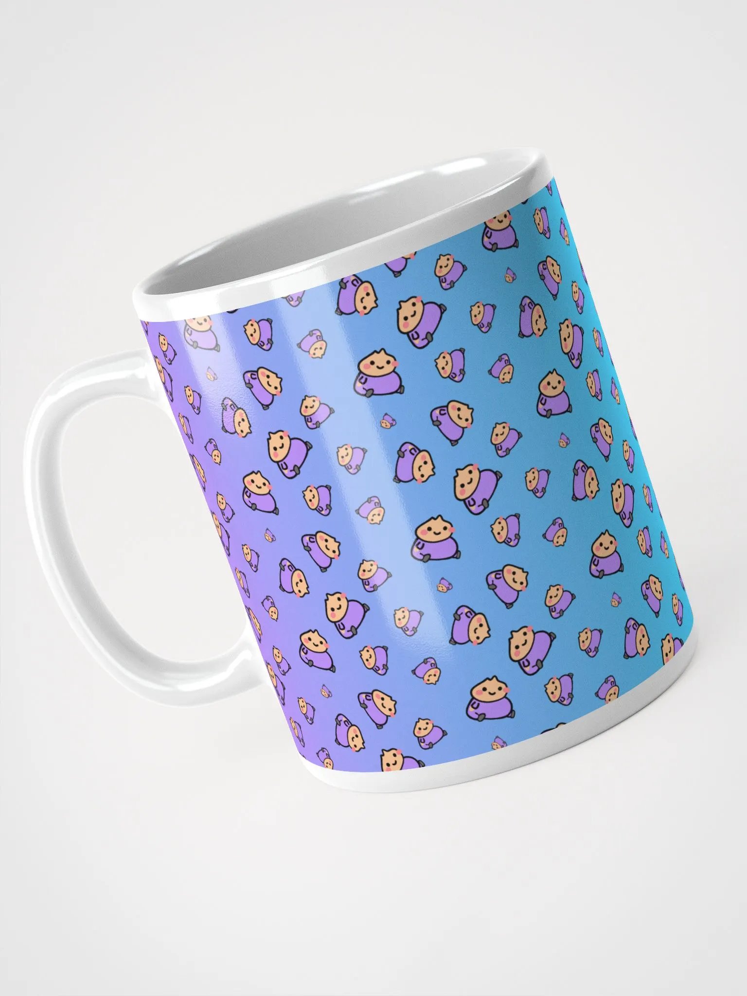 Dumpling Sitt | 2 | Pattern on Gradient | Glossy Mug product image (4)