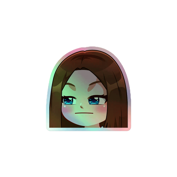 Hmmm Emote Holographic Sticker product image (1)
