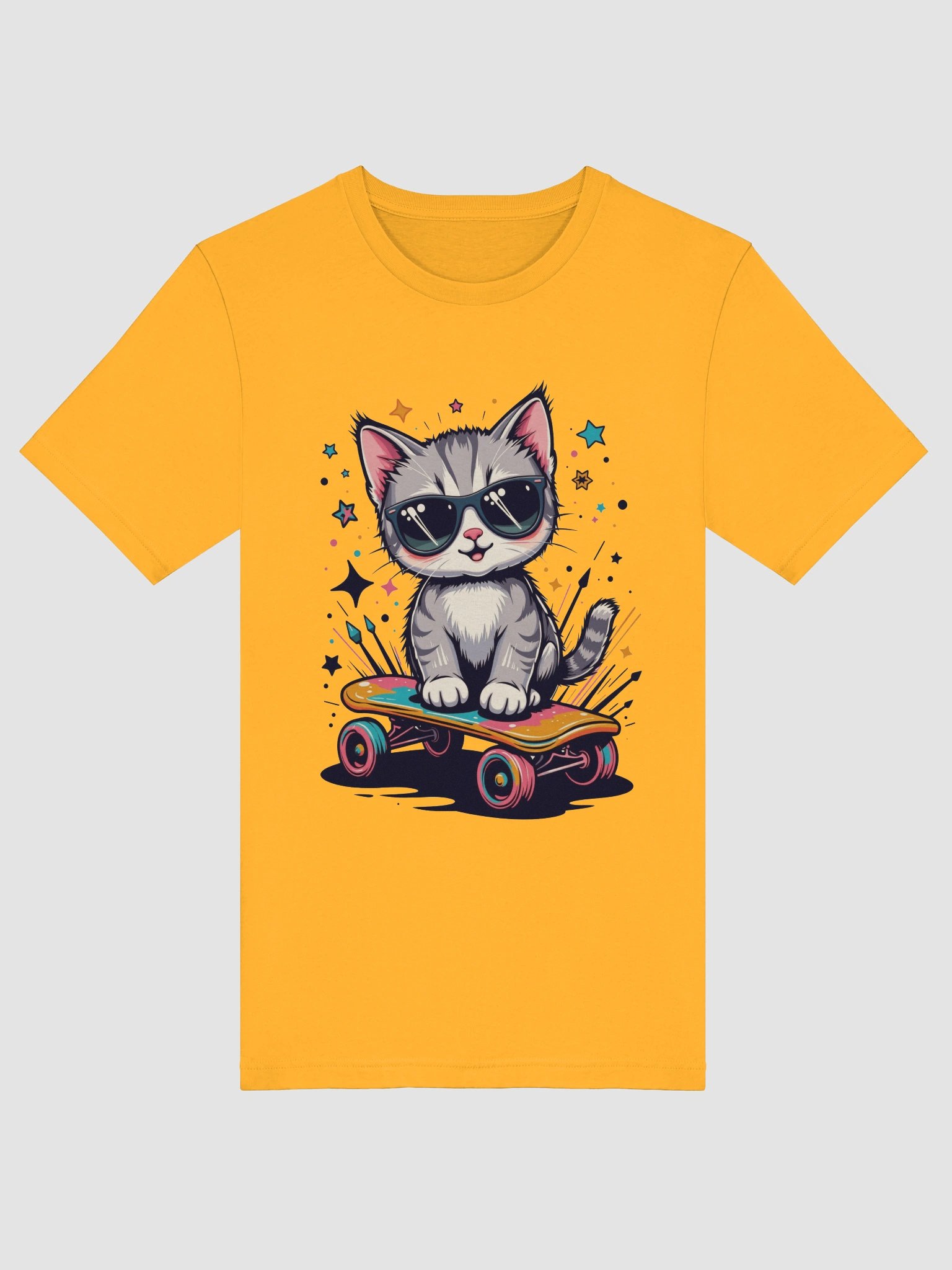 Cool Cat Skateboarder T-Shirt product image (40)