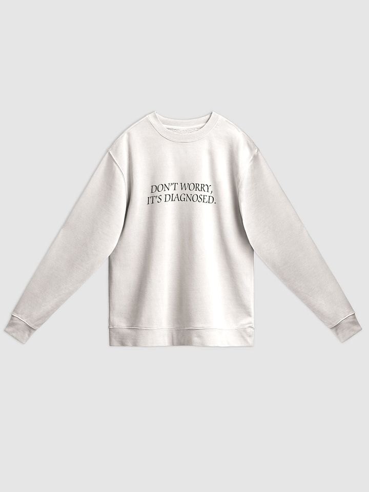DW, IT'S DIAGNOSED. (black) printed pigment crewneck product image (1)