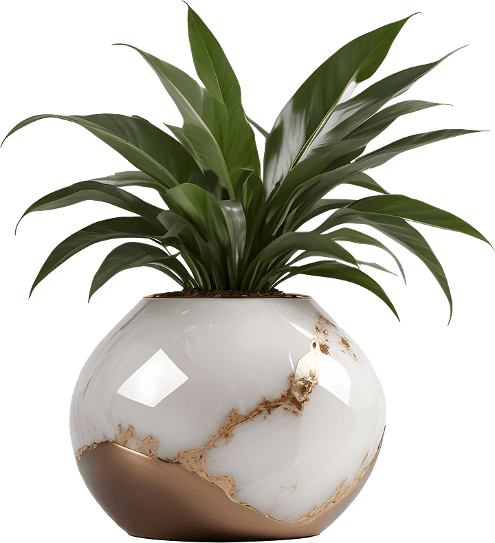 Glamour Organique – Luxury Quartz Design Planter PNG product image (1)