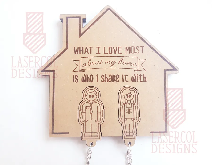 Wall Key Holder - Laser Cut Files product image (6)