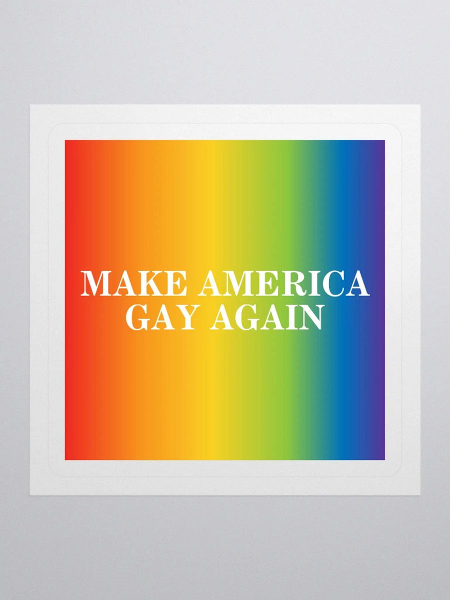 MAKE AMERICA ✨GAY✨ AGAIN STICKER (RAINBOW) product image (1)