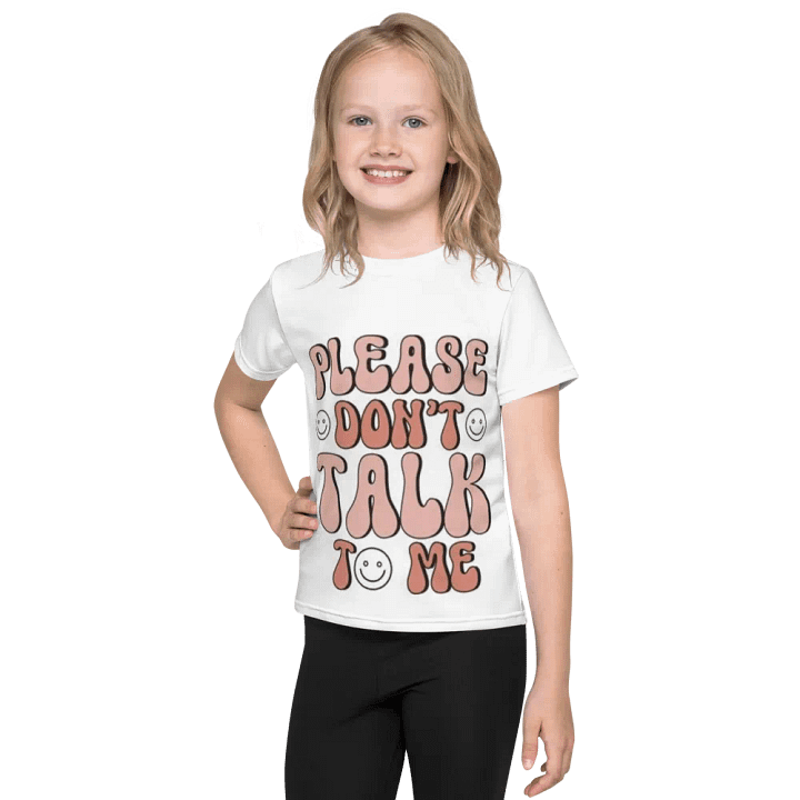 Kids Girl Crew Neck T-Shirt Don't Talk product image (1)