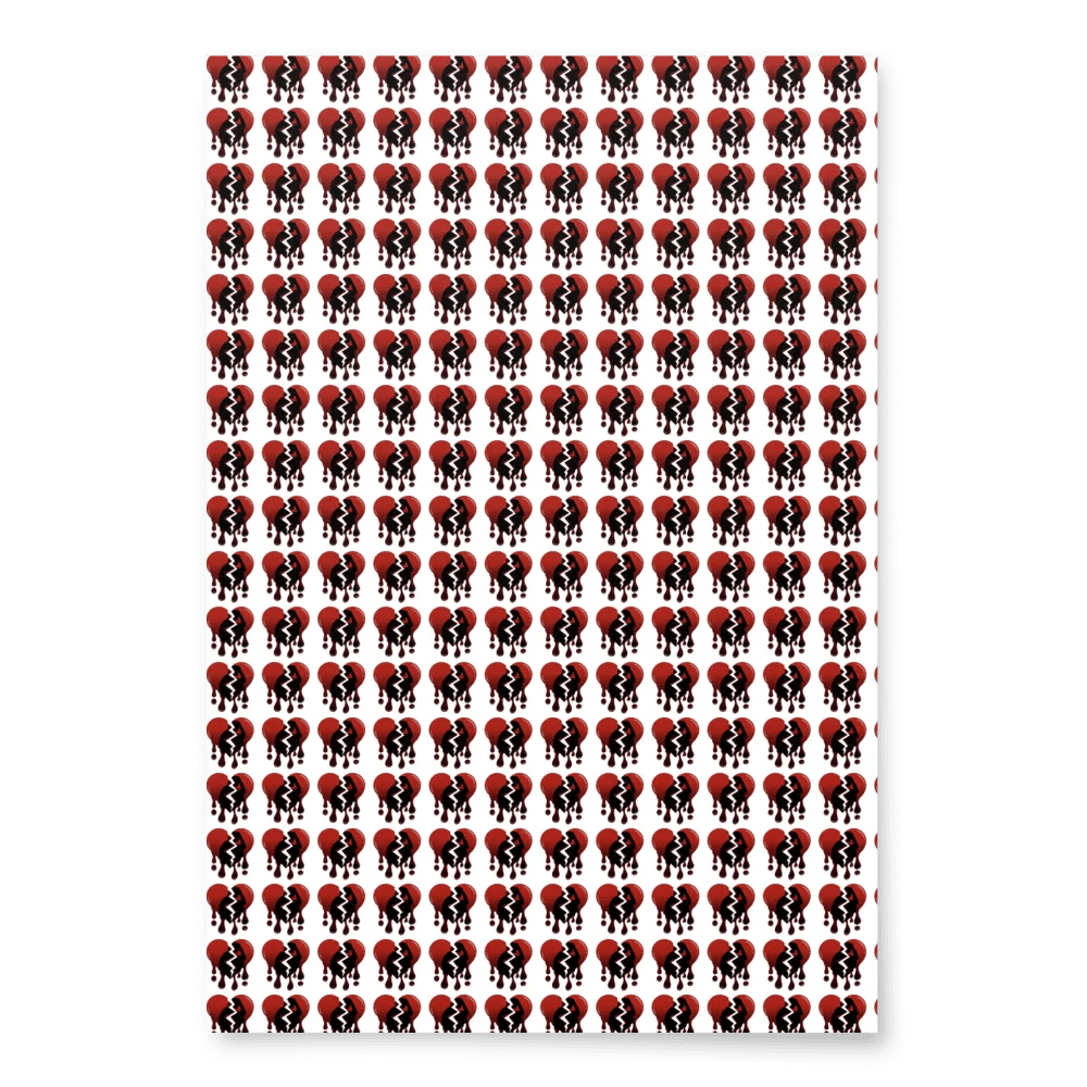 Broken Heart Wrapping Paper product image (1)