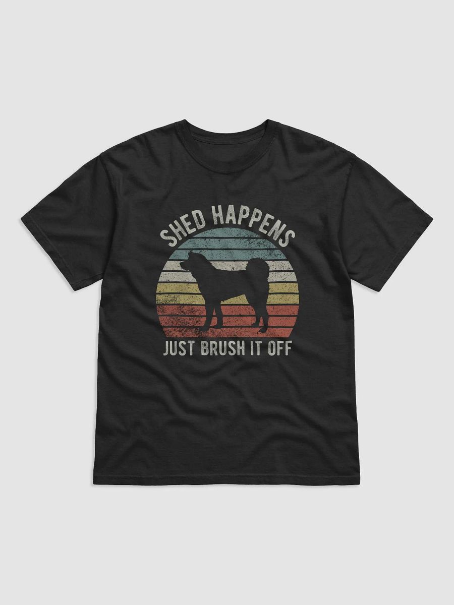 Shed Happens Tee | Funny Akita Inu T-Shirt for Dog Lovers | Retro Vintage Sunset Dog Lover T-Shirt product image (2)