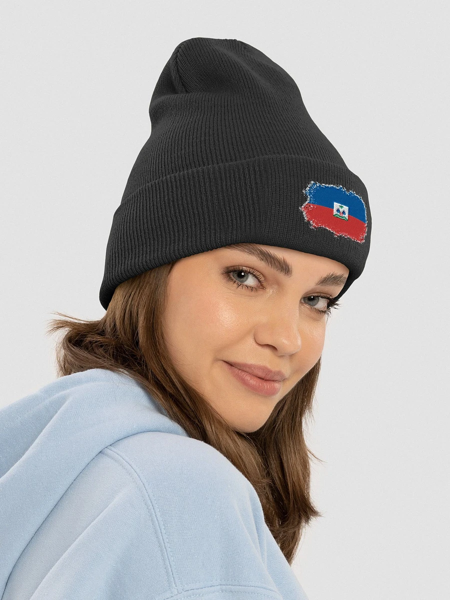 Haitian Flag Grunge Beanie product image (19)