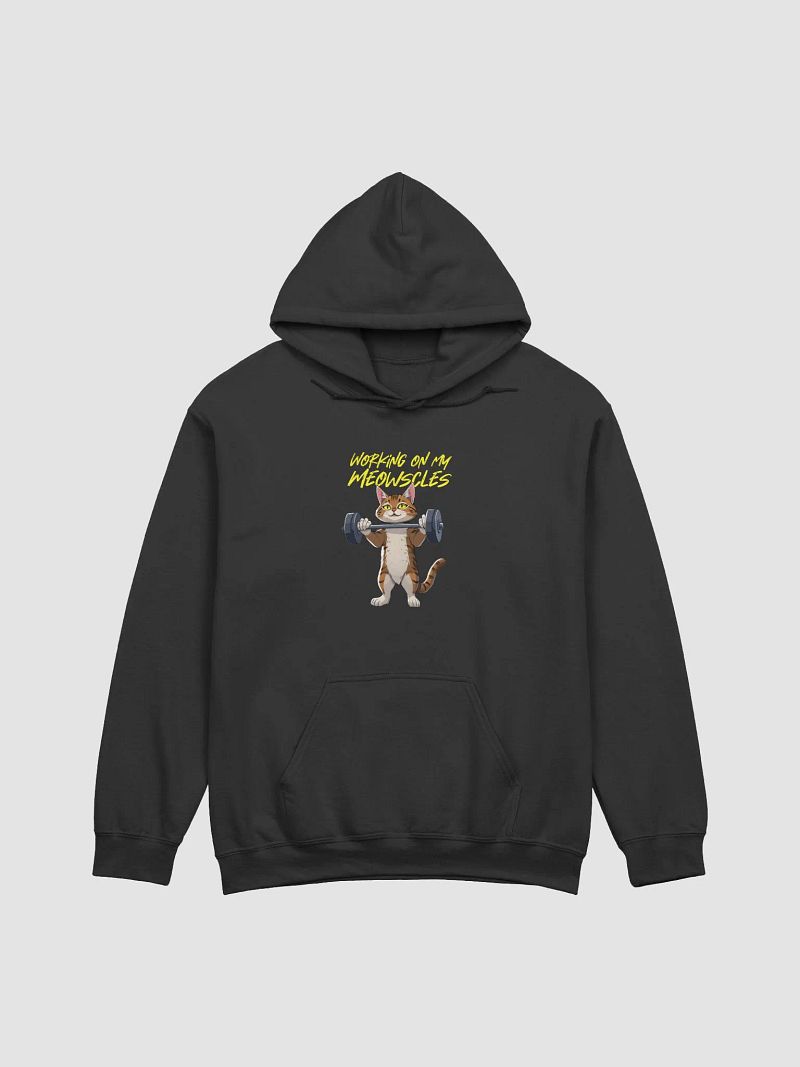 working on my meowscles hoodie
