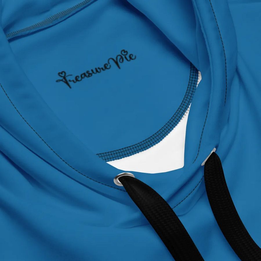 Plain Atlantic Blue True Summer Unisex Recycled Polyester Heavyweight Premium Hoodie by Treasure Pie product image (7)