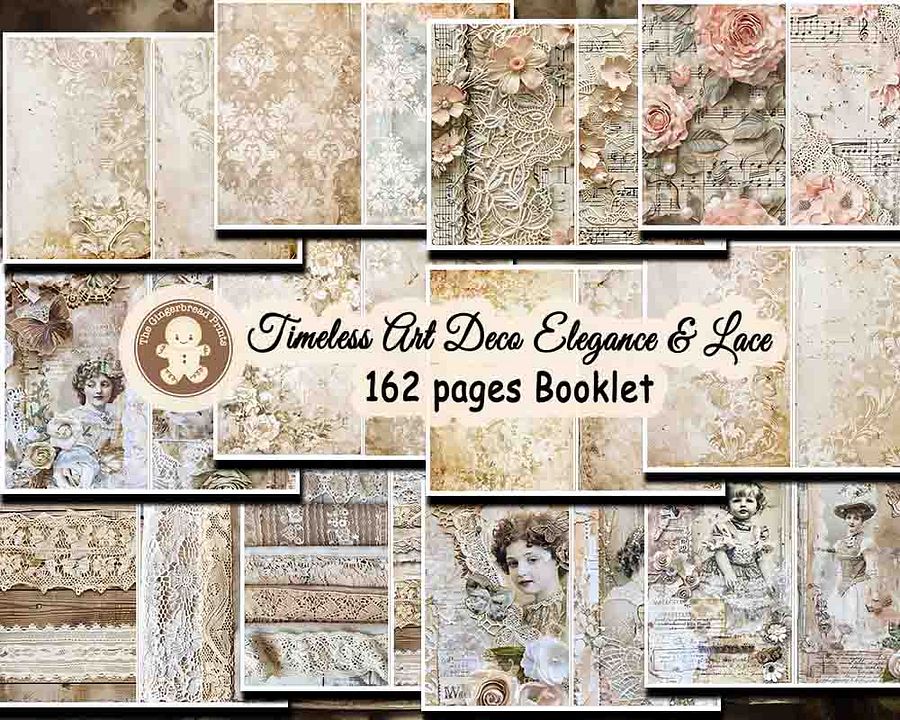 Timeless Art Deco Elegance Vintage Lace Booklet kit product image (5)