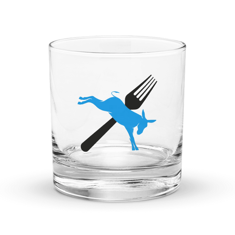 The MuleForker Rocks Glass