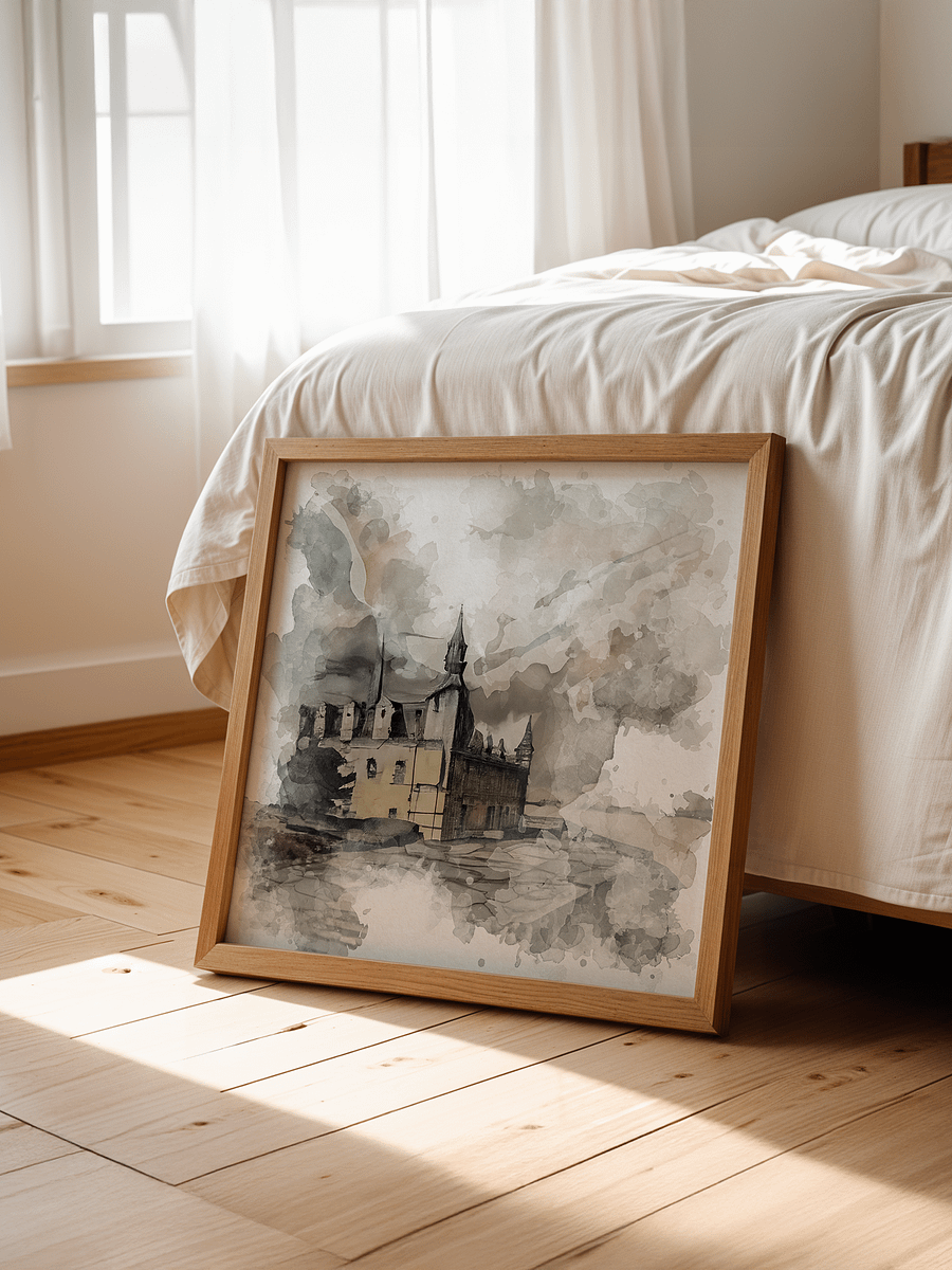 Kronborg castle - Watercolor painting - Square product image (3)