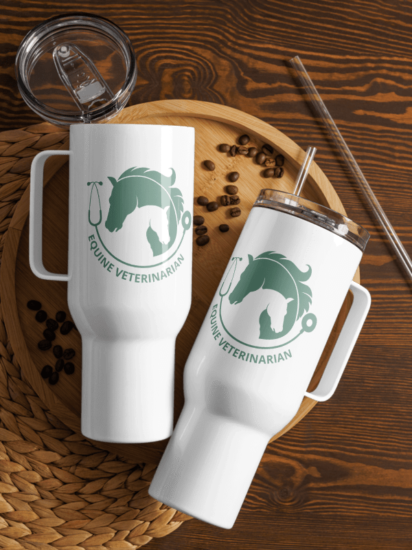 "Equine veterinarian" Travel Mug with a Handle product image (14)